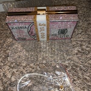 WOMENS MONEY DESIGNER CLUTCH PURSE (NEW)